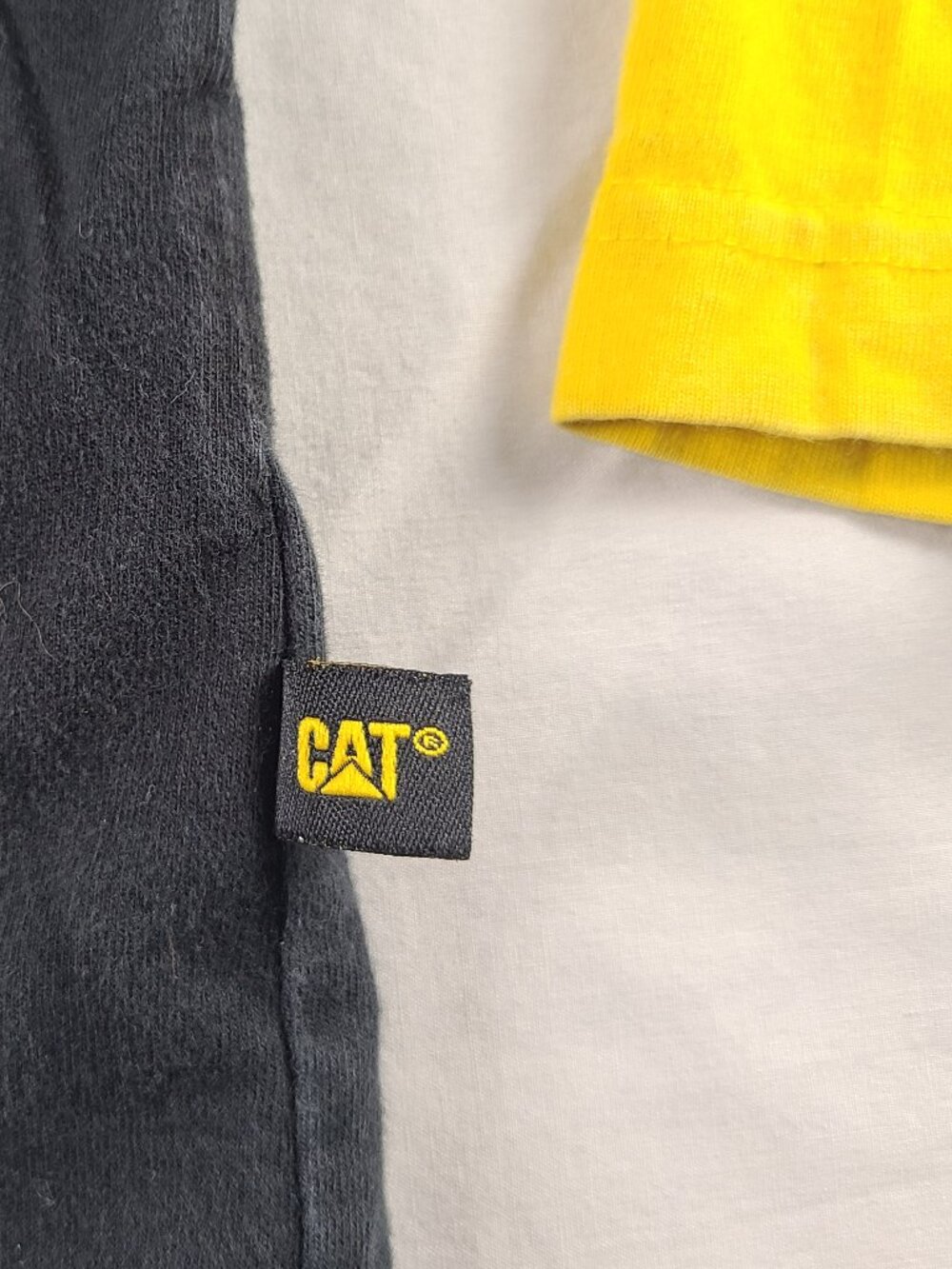 Caterpillar Long Sleeve Shirt Boys 8 Black & Yellow - Picture 7 of 11
